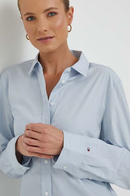 

Хлопковая рубашка Tommy Hilfiger, синий