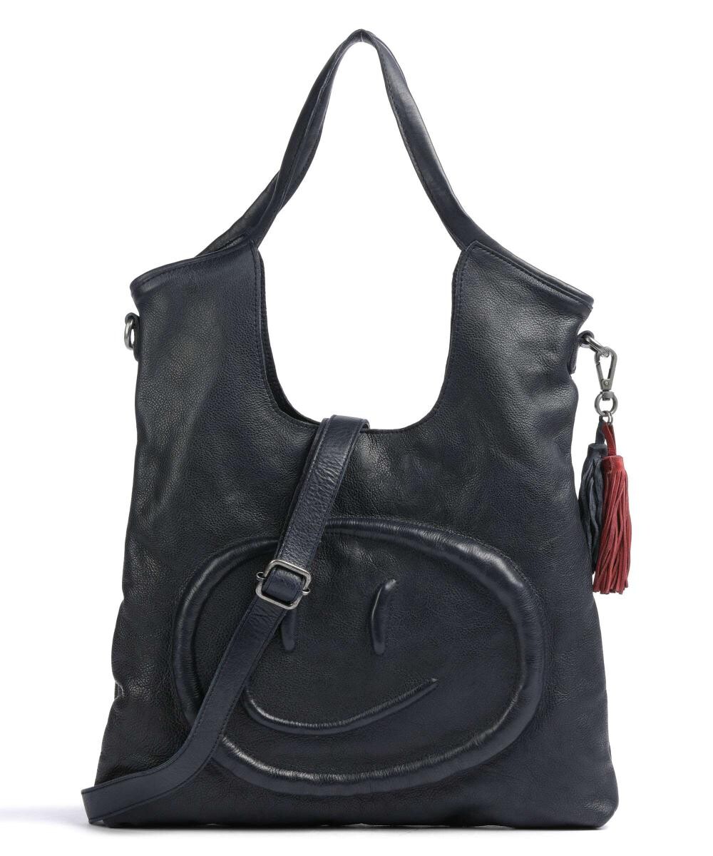 

Сумка-ведро Paradiesgarten 5 из зернистой яловой кожи Taschendieb Wien, синий