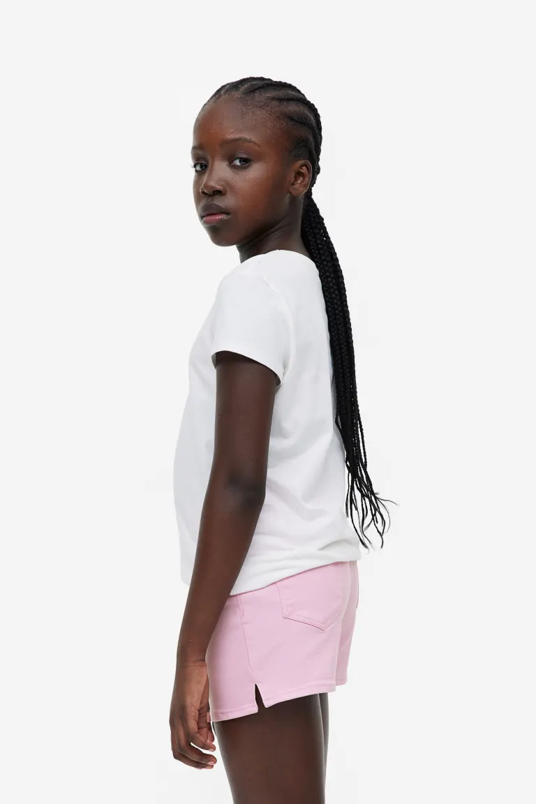 

3 пары джинсовых шорт H&M, розовый