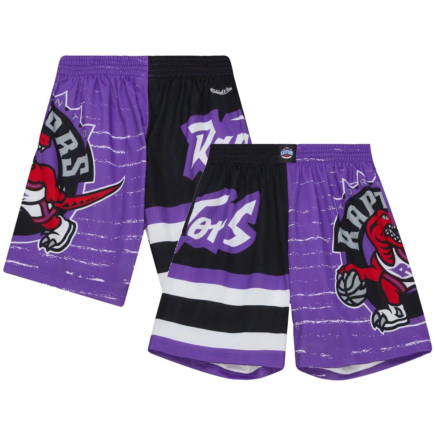 

Мужские шорты Mitchell & Ness фиолетовые/черные Toronto Raptors Jumbotron 3.0