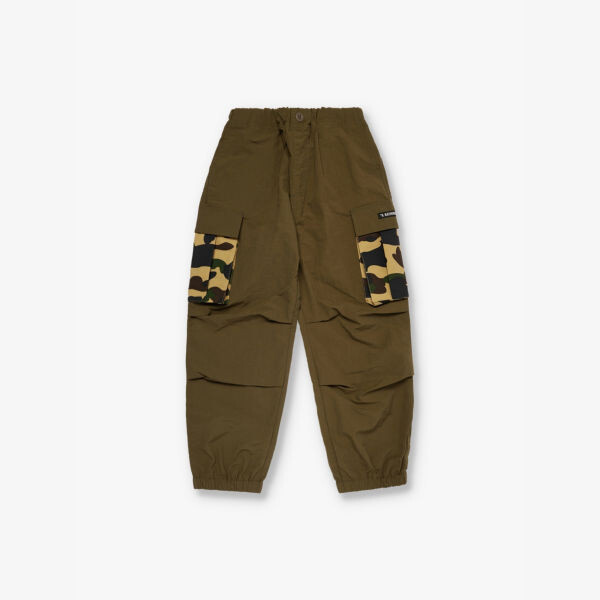 

Брюки прямого кроя из ткани Camo-Pocket 2-9 лет A Bathing Ape, серый