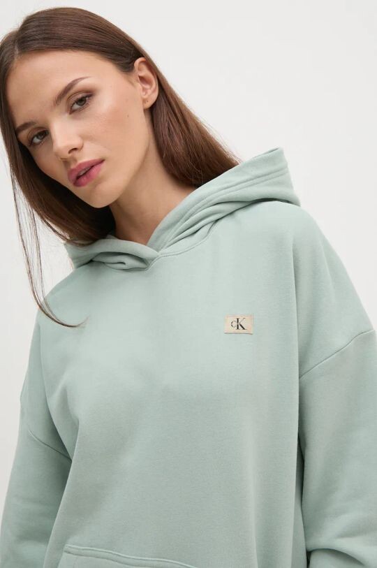 

Хлопковая толстовка Calvin Klein Jeans, зеленый