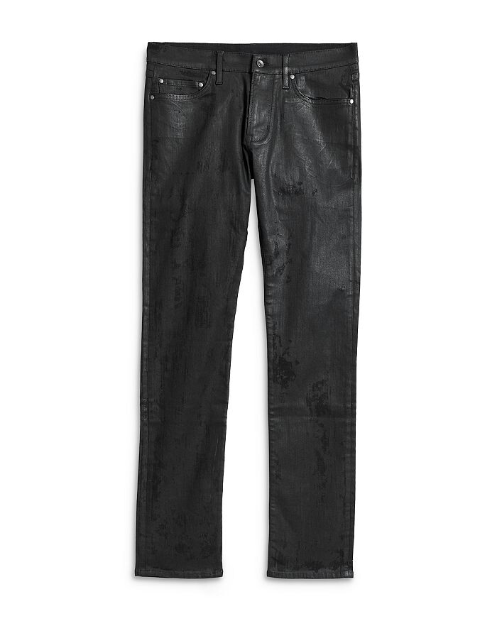 

Джинсы узкого кроя John Varvatos с вощеным покрытием, черный