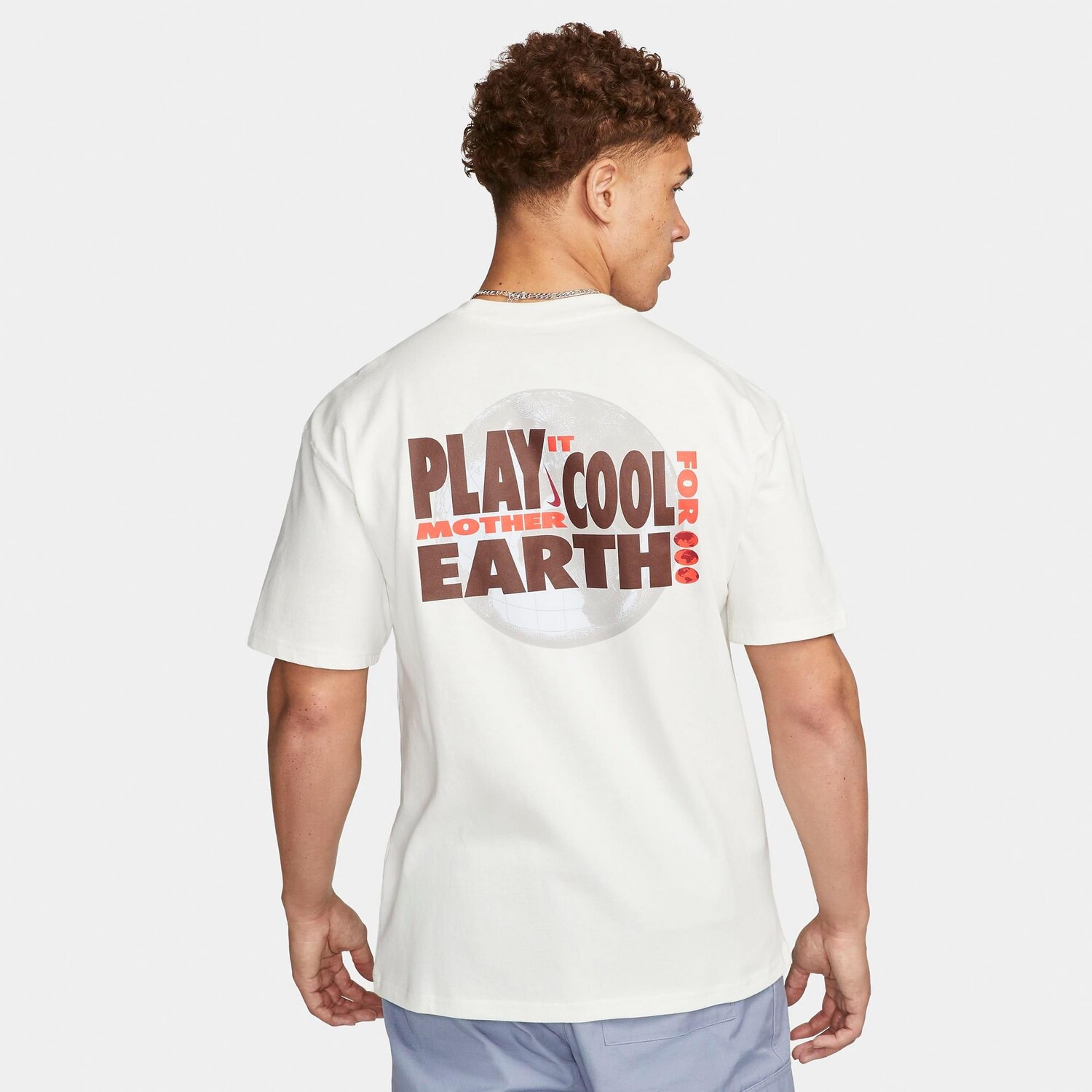 

Мужская футболка с рисунком Nike Sportswear Play It Cool, белый