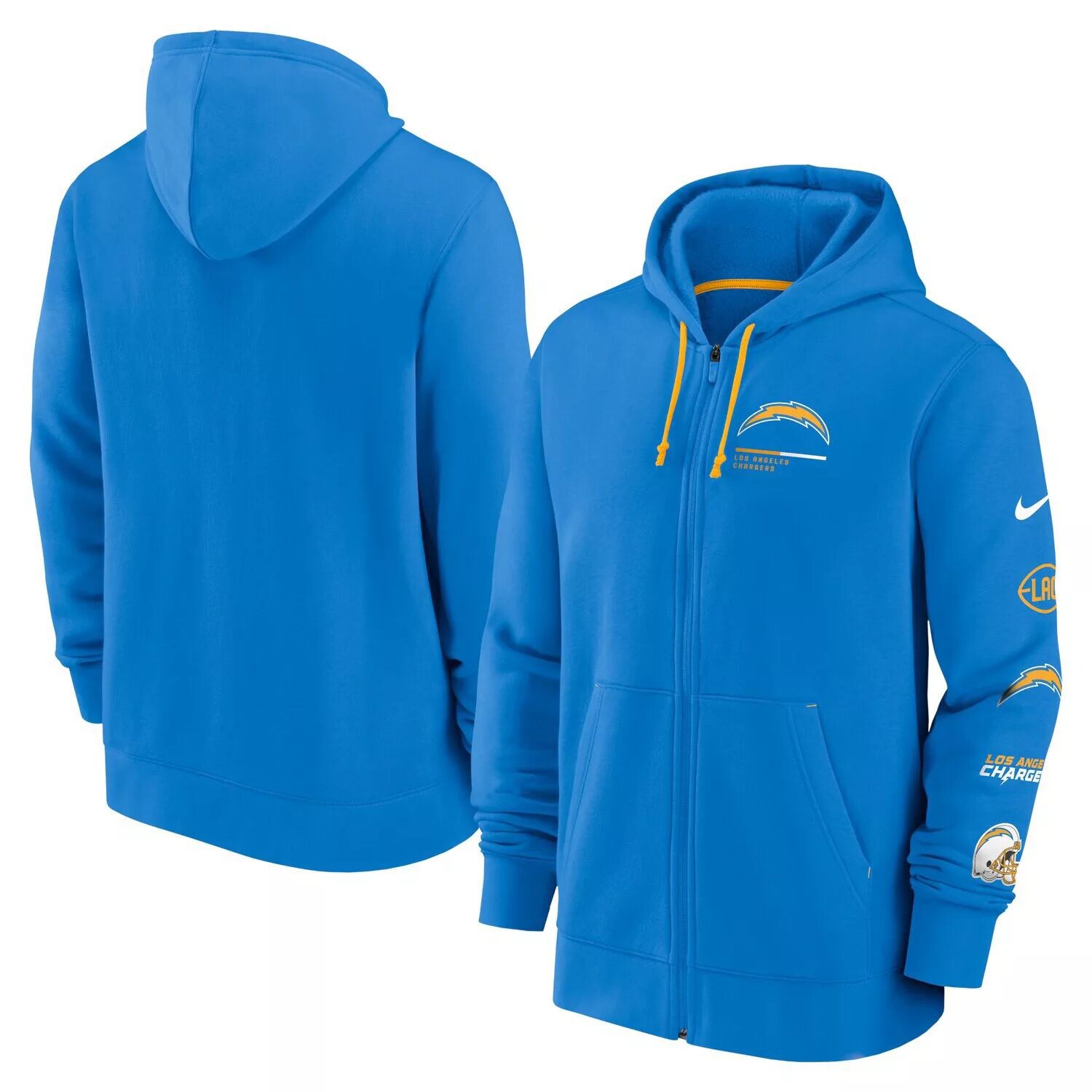 

Мужская толстовка с молнией во всю длину Nike Powder Blue Los Angeles Chargers Surrey