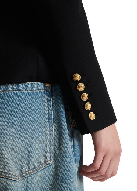 

Двубортный пиджак Grain de Poudre Balmain, темно-серый