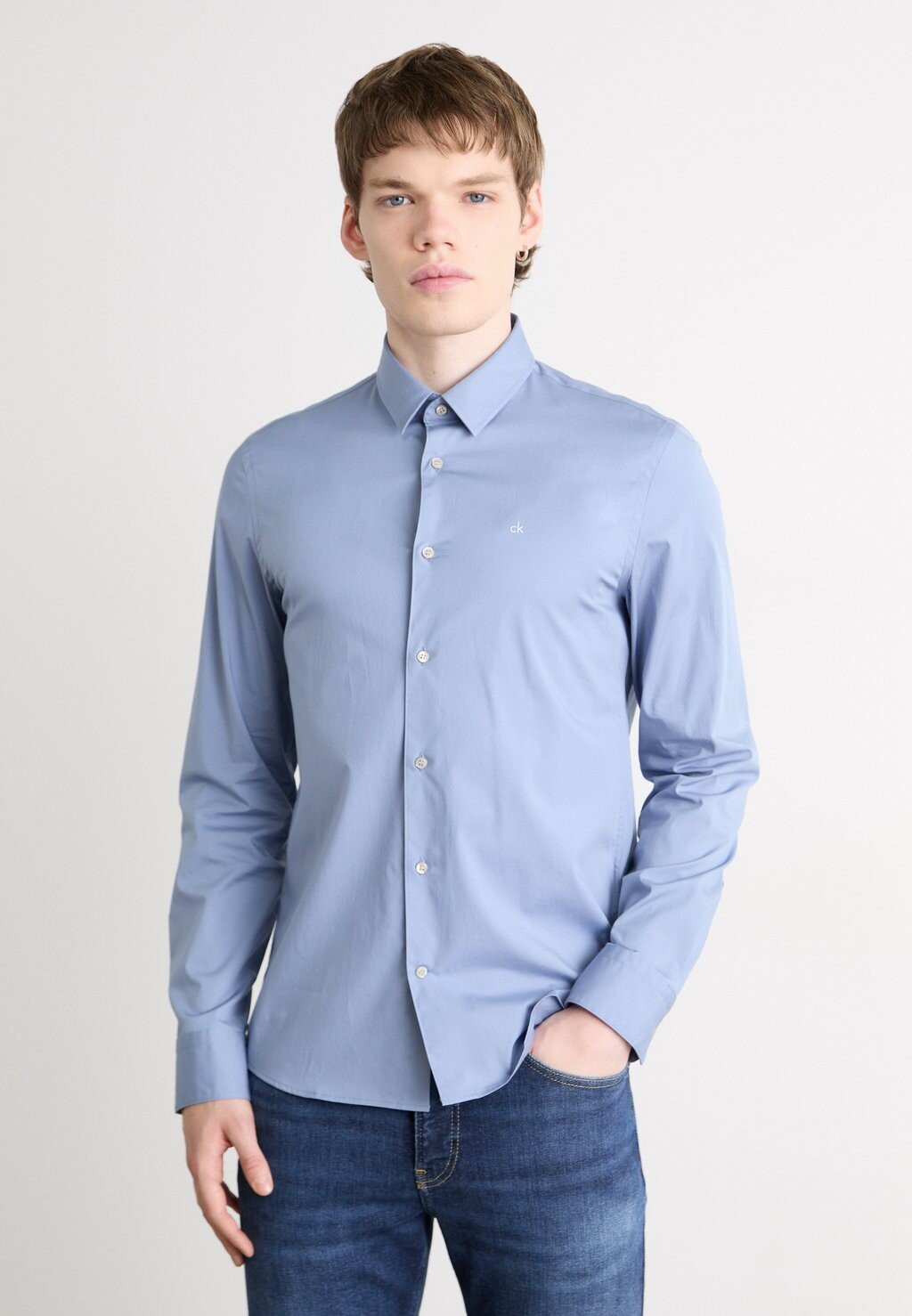 

Элегантная рубашка SLIM SHIRT Calvin Klein, светло-голубой