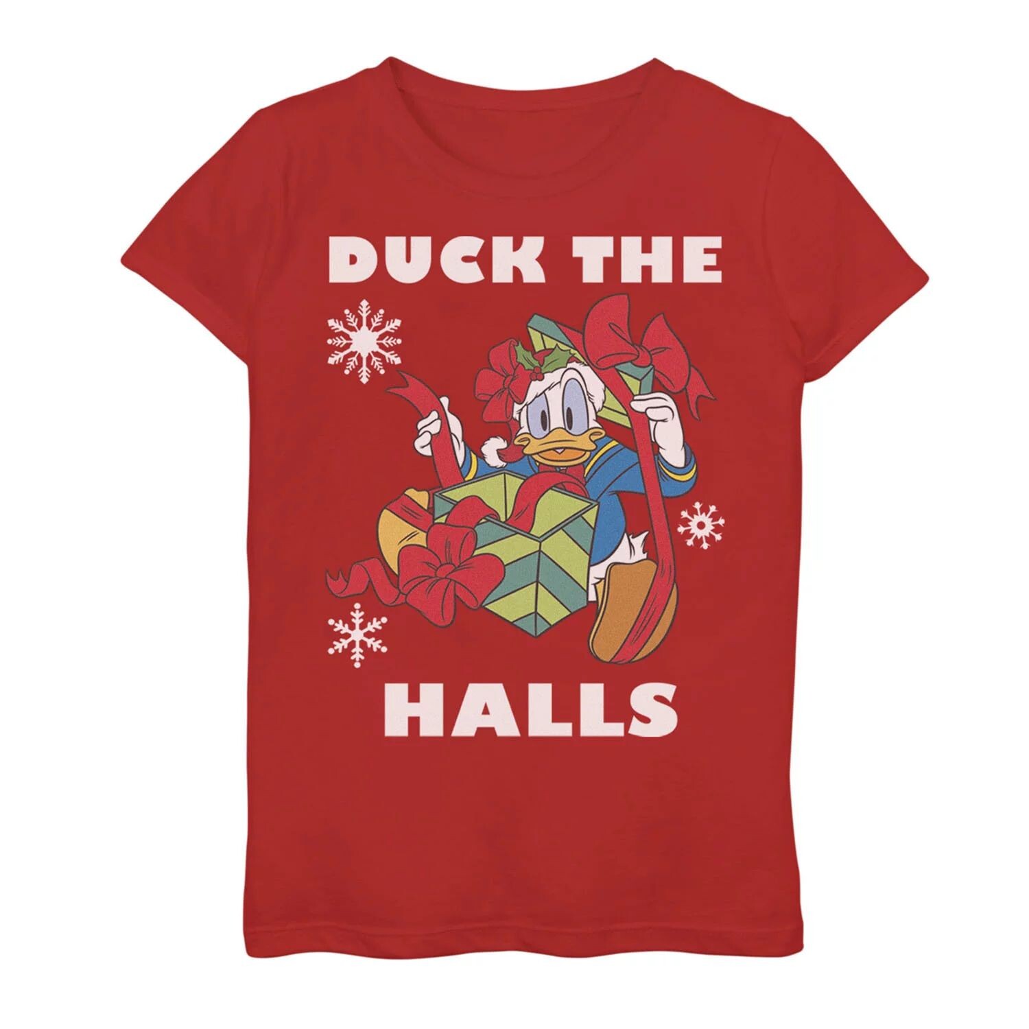 

Рождественская футболка Disney's Donald Duck The Halls для девочек 7–16 лет Disney