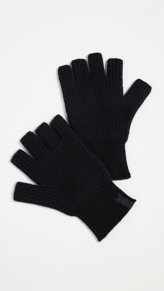 

Перчатки Vince Boiled Cashmere Fingerless Rib Knit, черный