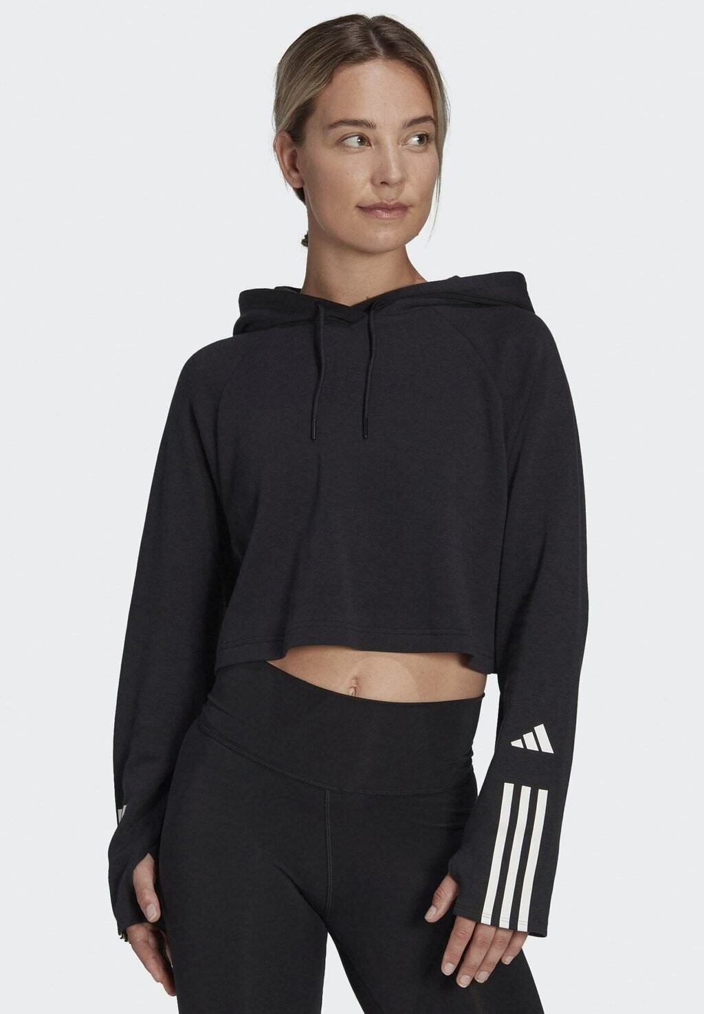 

Толстовка с капюшоном Adidas, черно-белый