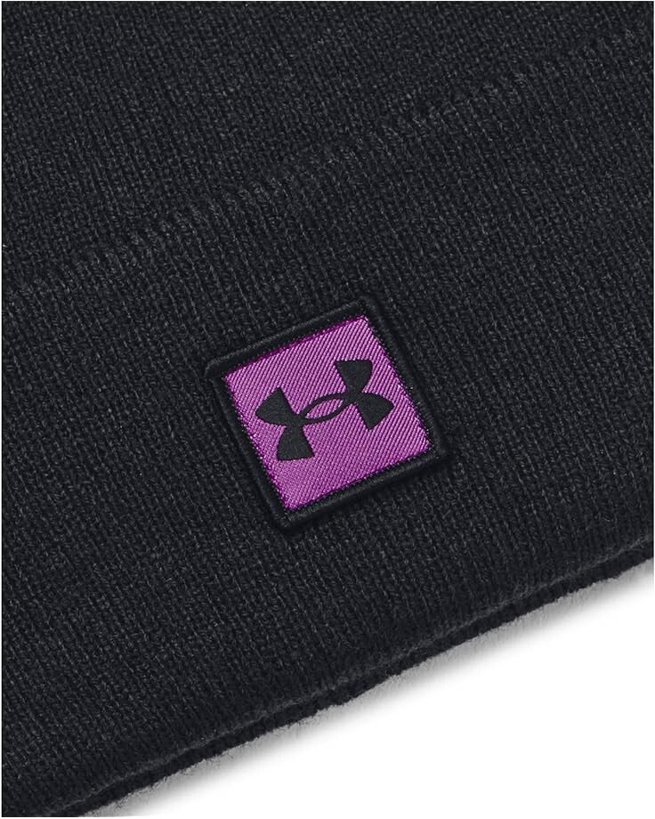 

Шапка Under Armour Halftime Cuff Beanie, цвет Black/Mystic Magenta/Black