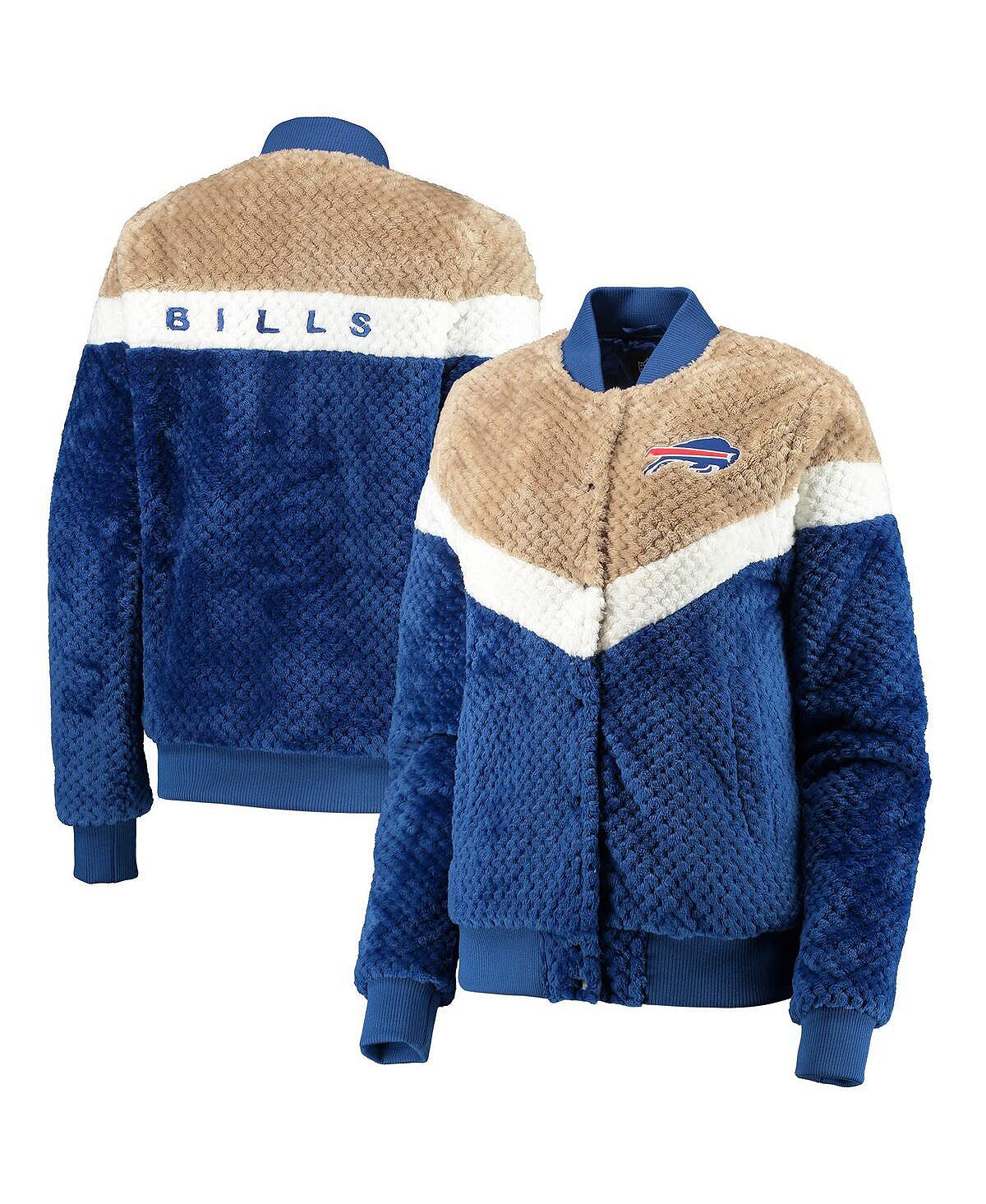 цена Женская куртка на кнопках Royal, кремового цвета Buffalo Bills Riot Squad Sherpa G-III 4Her by Carl Banks