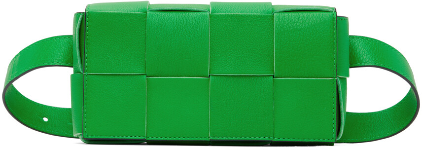 

Зеленая поясная сумка с кассетой Bottega Veneta