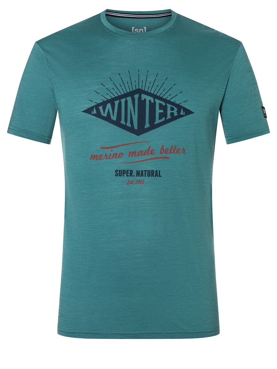 

Рубашка super.natural Merino Funktionsshirt, цвет petrol
