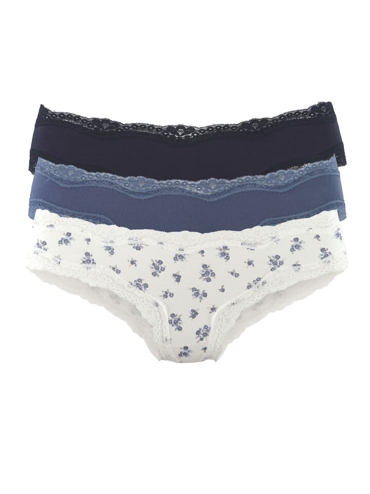 

Трусы Vivance, цвет creme bedruckt, blau uni, navy uni