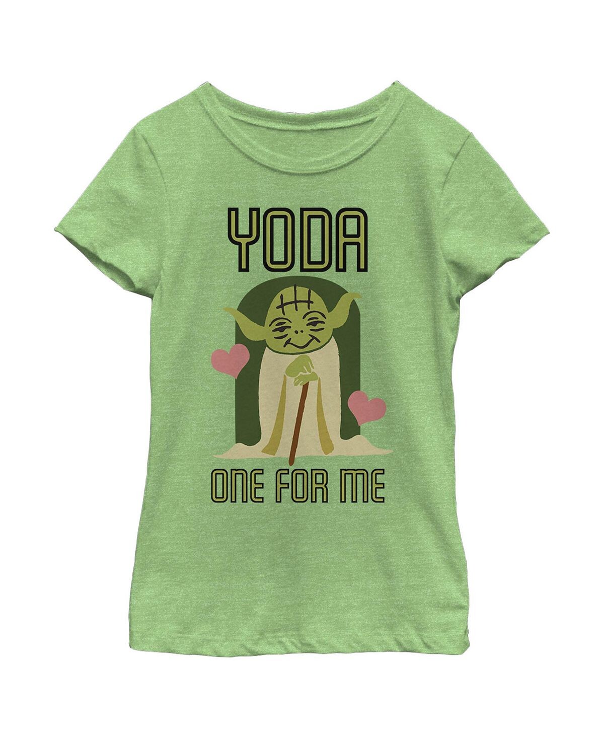 

Детская футболка Yoda One for Me для девочек «Звездные войны» на День святого Валентина Disney Lucasfilm