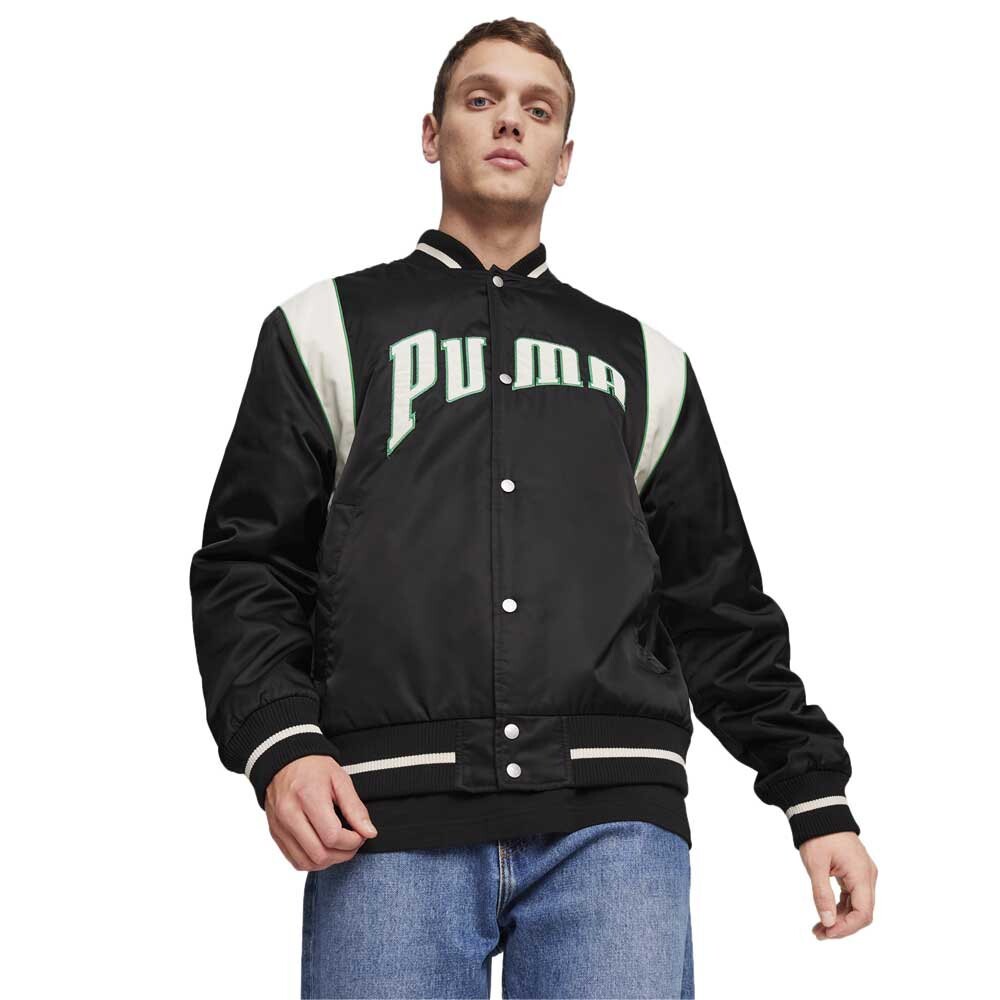 Куртка Puma Team Varsity Bomber, черный куртка icecream diner team varsity бордовый