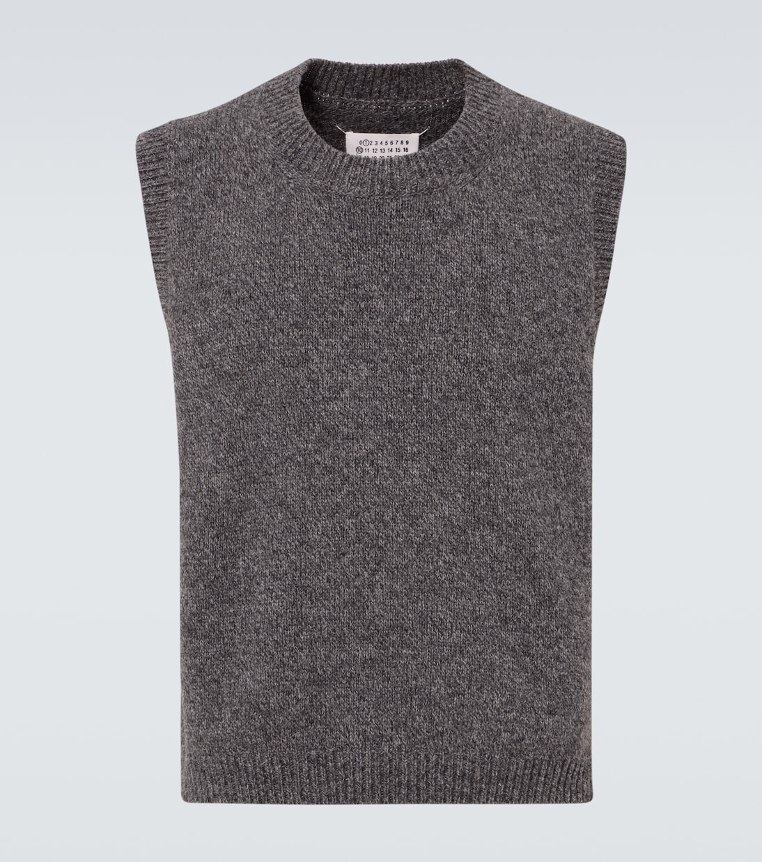 

Шерстяной свитер-жилет Maison Margiela, цвет darkgrey