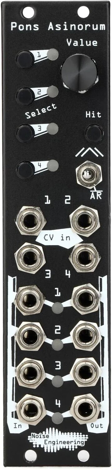 

Шумотехника Pons Asinorum 4-канальный генератор огибающих и модуль LFO Eurorack - черный