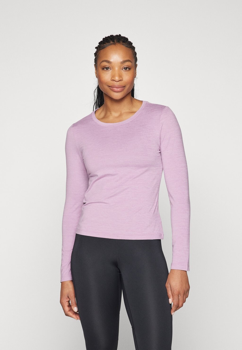 цена Топ с длинными рукавами BRUSHED RUCHED GAP, цвет amethyst