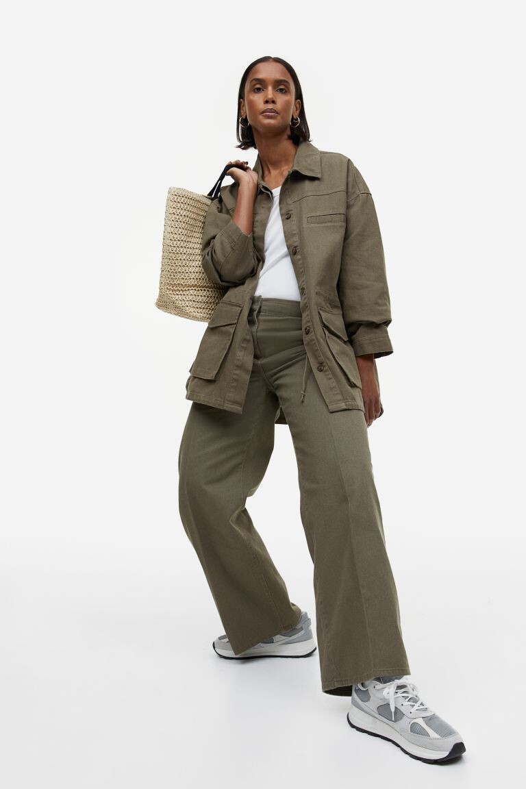 

Брюки из хлопкового твила H&M