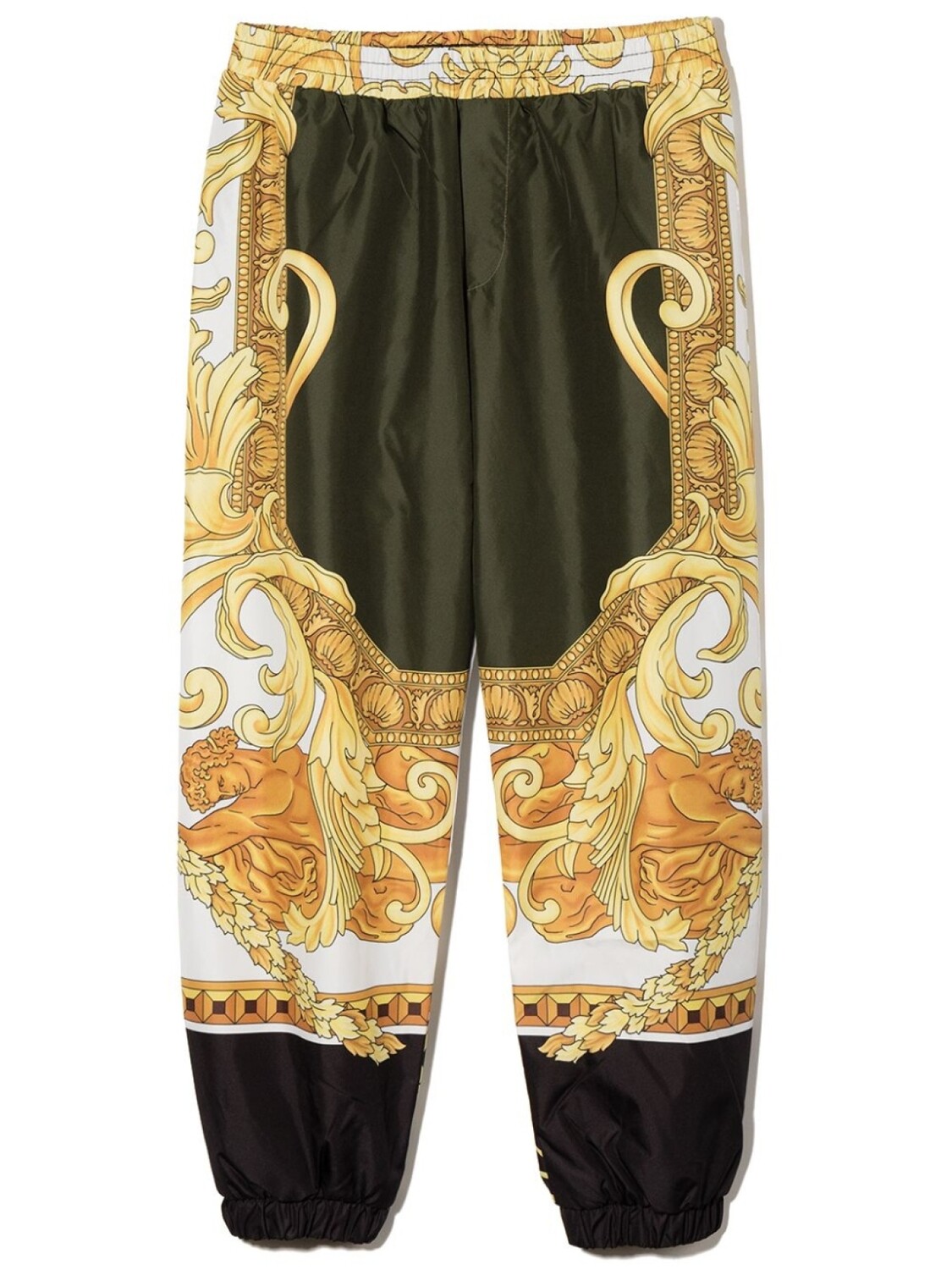 

Спортивные брюки с принтом Baroque Versace Kids, зеленый