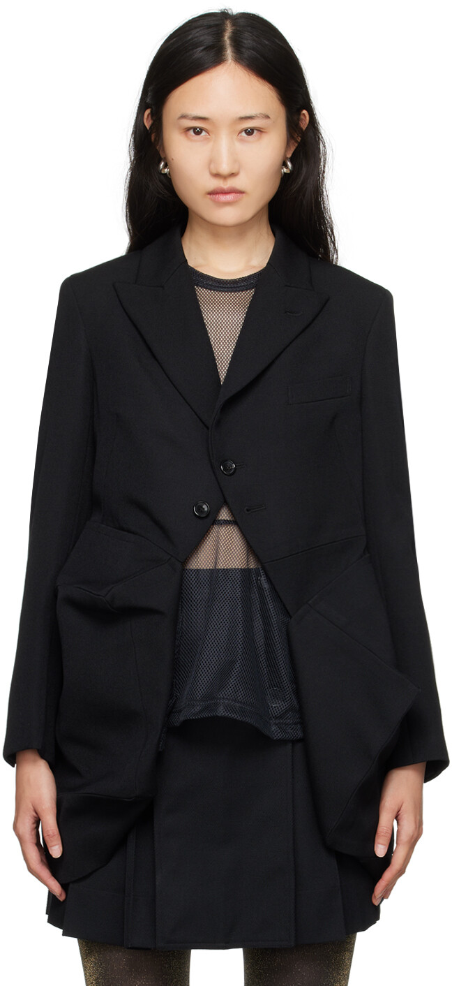 

Черный асимметричный пиджак Comme des Garçons