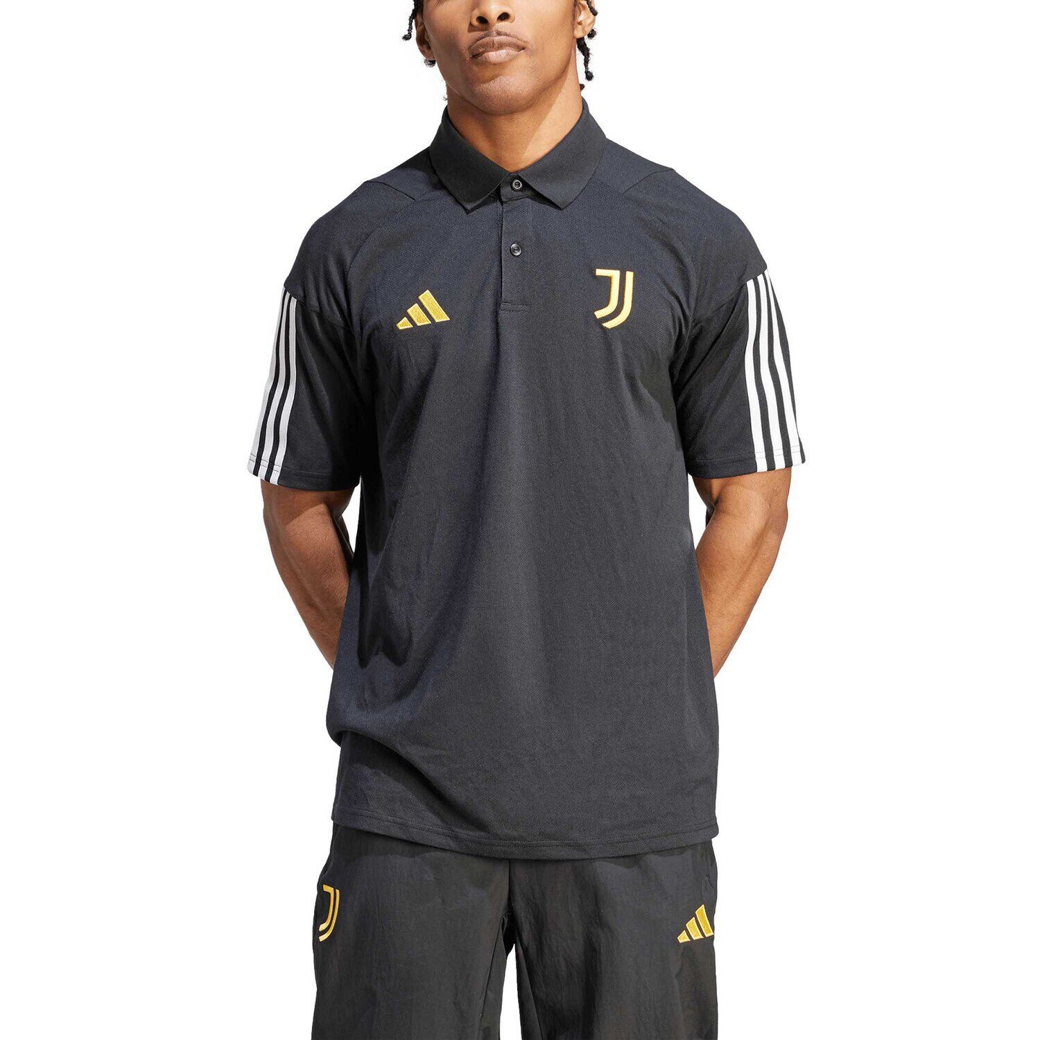 

Мужская черная футболка-поло для тренировок Juventus 2023 adidas, Черный