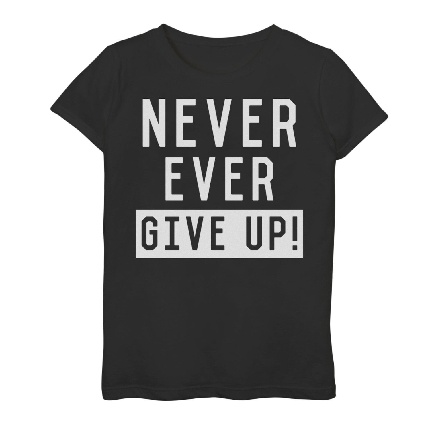 

Футболка с логотипом Never Ever Give Up для девочек 7–16 лет Licensed Character