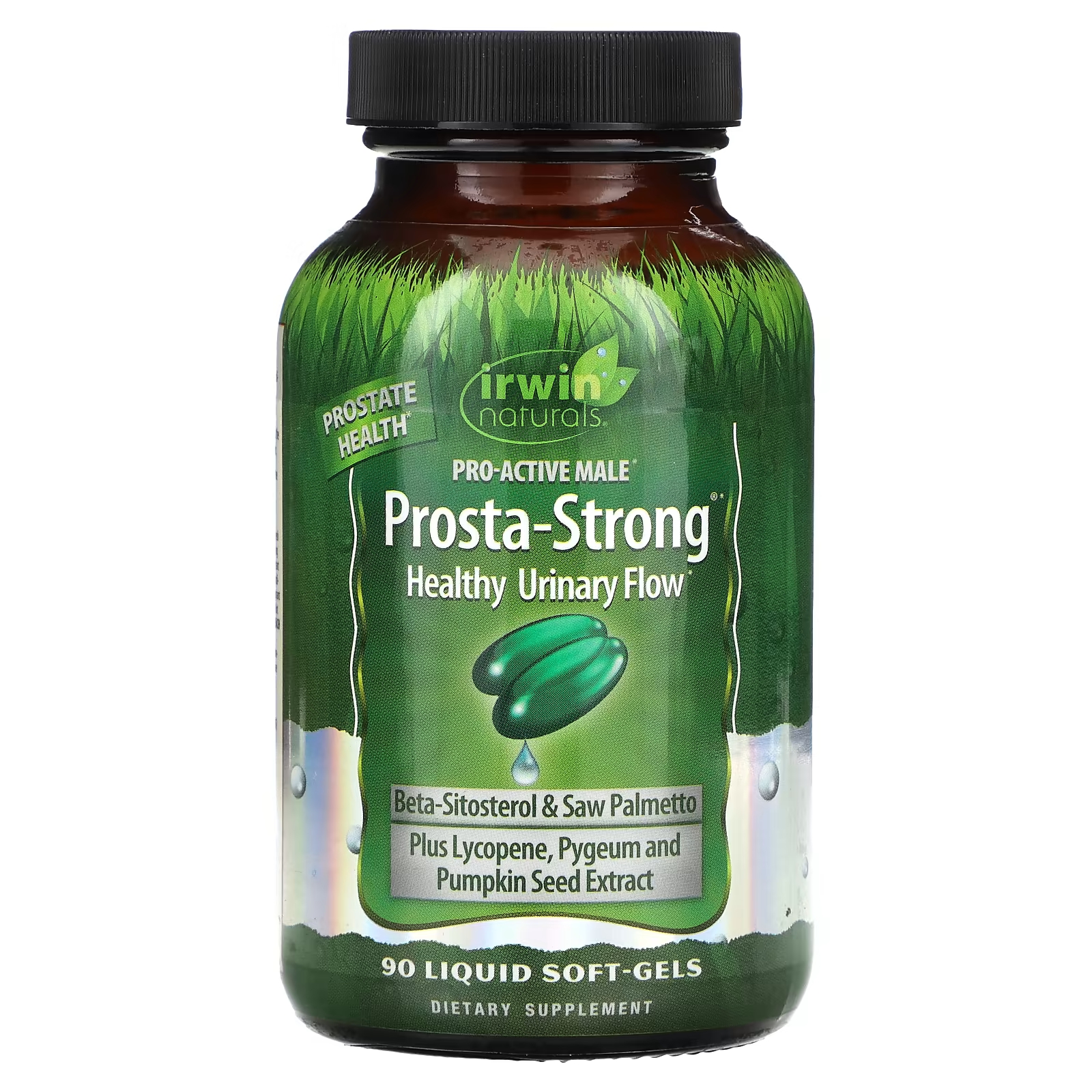 Пищевая добавка Irwin Naturals Pro-Active Male Prosta-Strong Healthy Urinary Flow, 90 мягких капсул irwin naturals prosta strong здоровье простаты и мочевыделительной системы 180 желатиновых капсул