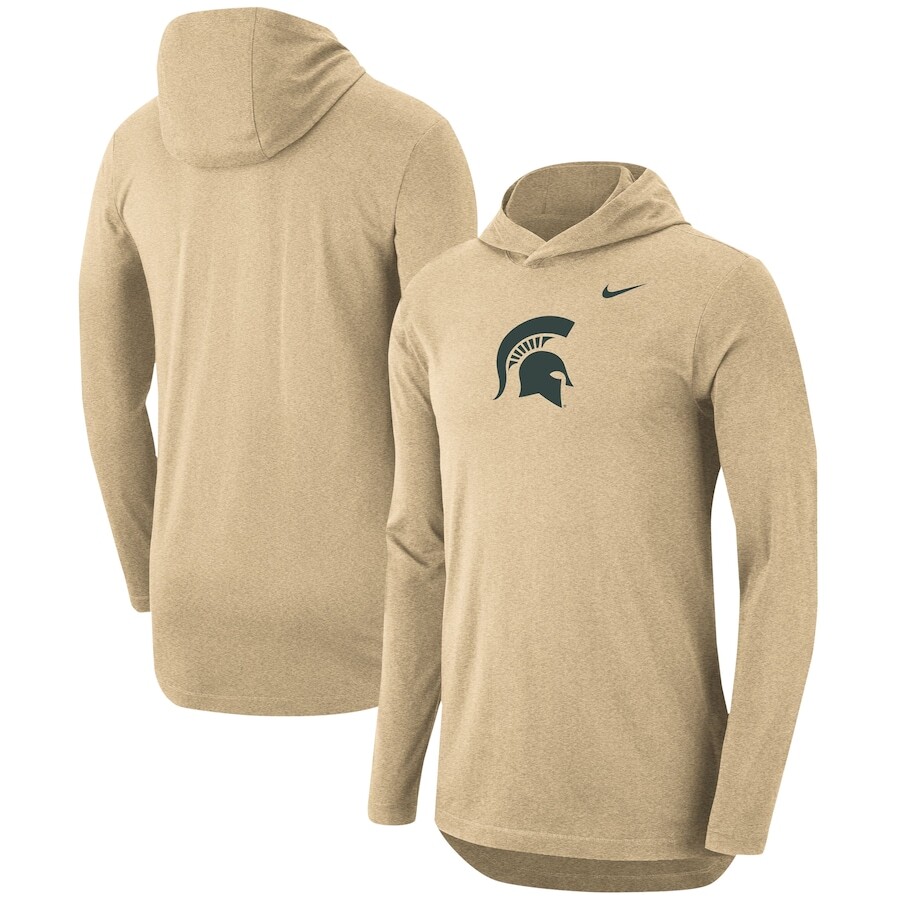 

Футболка с длинным рукавом Nike Michigan State Spartans, загар