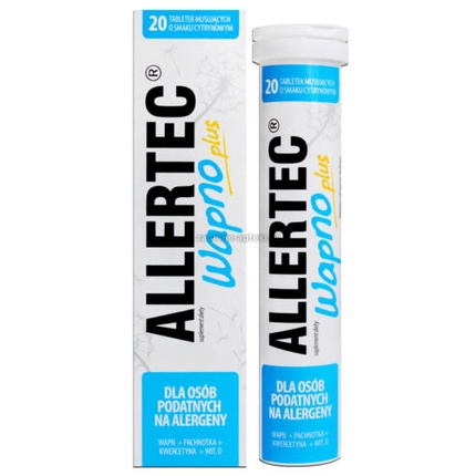 Allertec Calcium Plus Allergy 20 шипучих таблеток, Polpharma