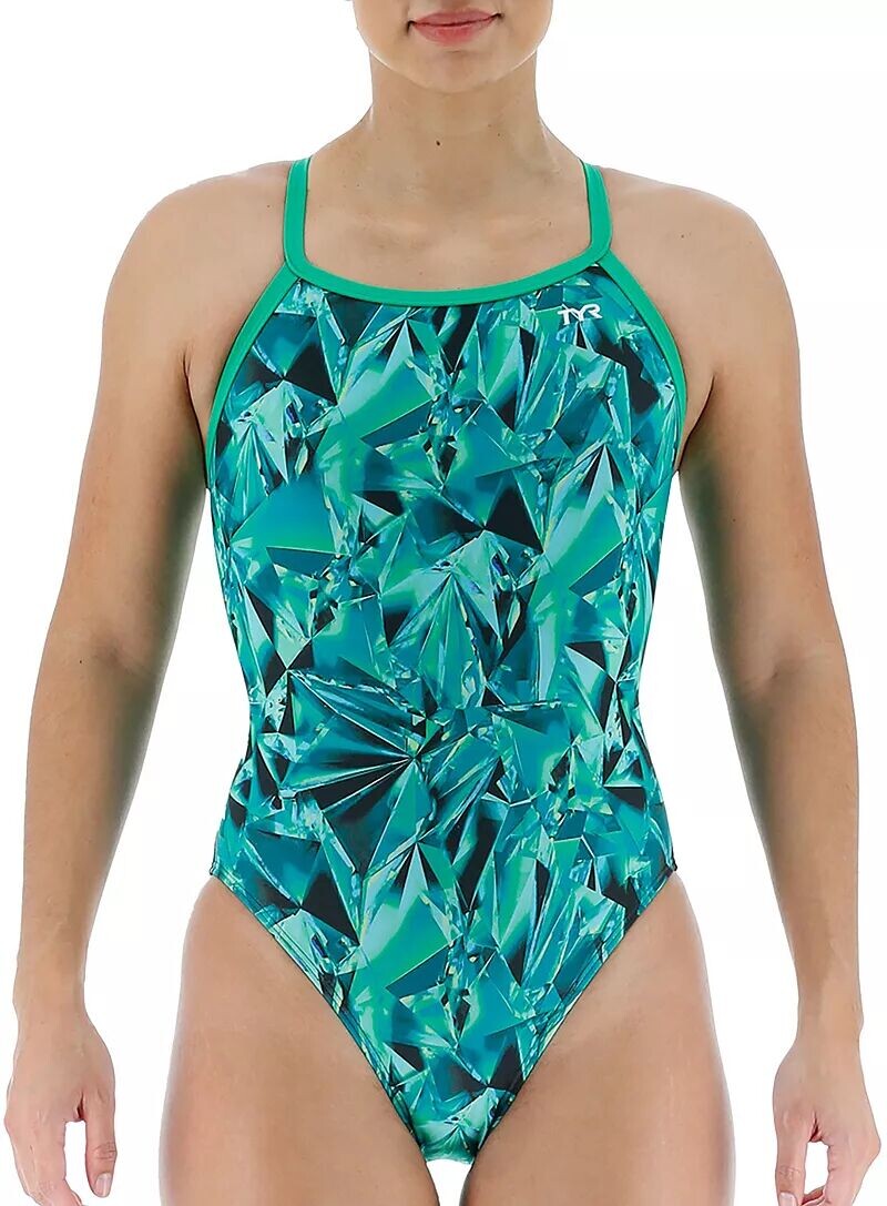 

Женский купальник Tyr DuraFast Crystalized DiamondFit, зеленый