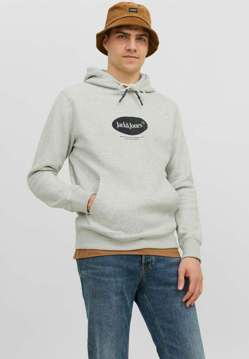 

Толстовка JORDALSTON BRANDING HOOD Jack & Jones, белый меланж