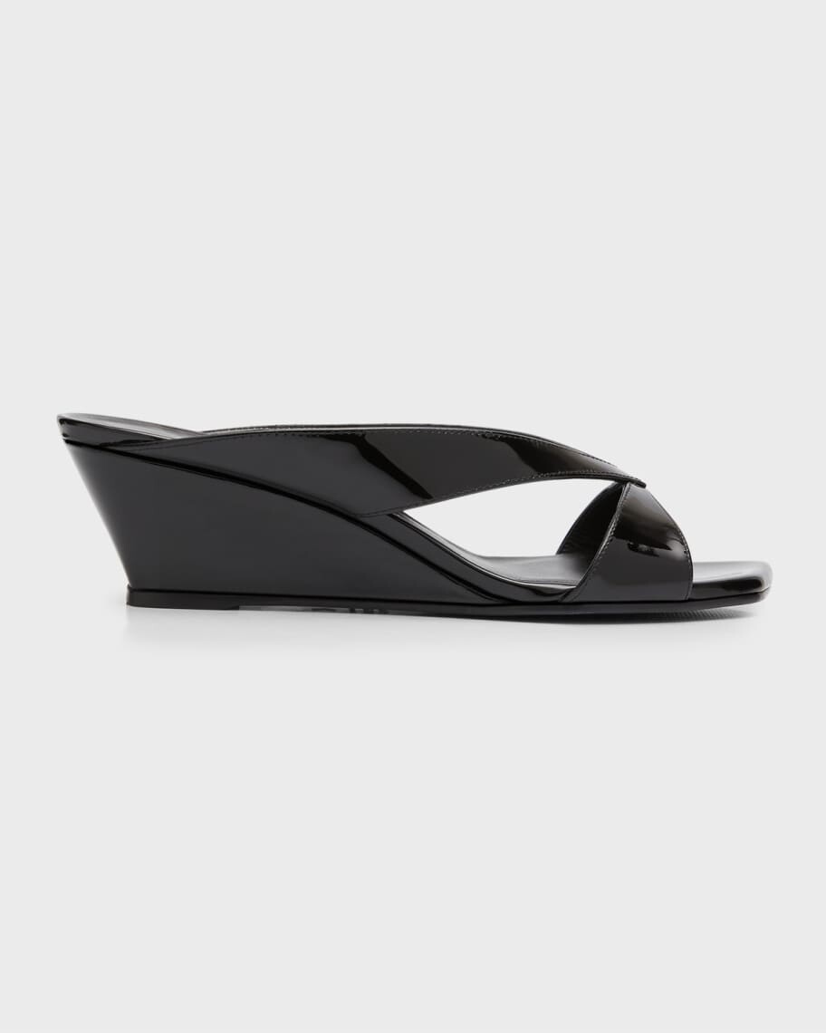 

Патентованные сандалии на танкетке с перекрестными крестами Майами Stuart Weitzman