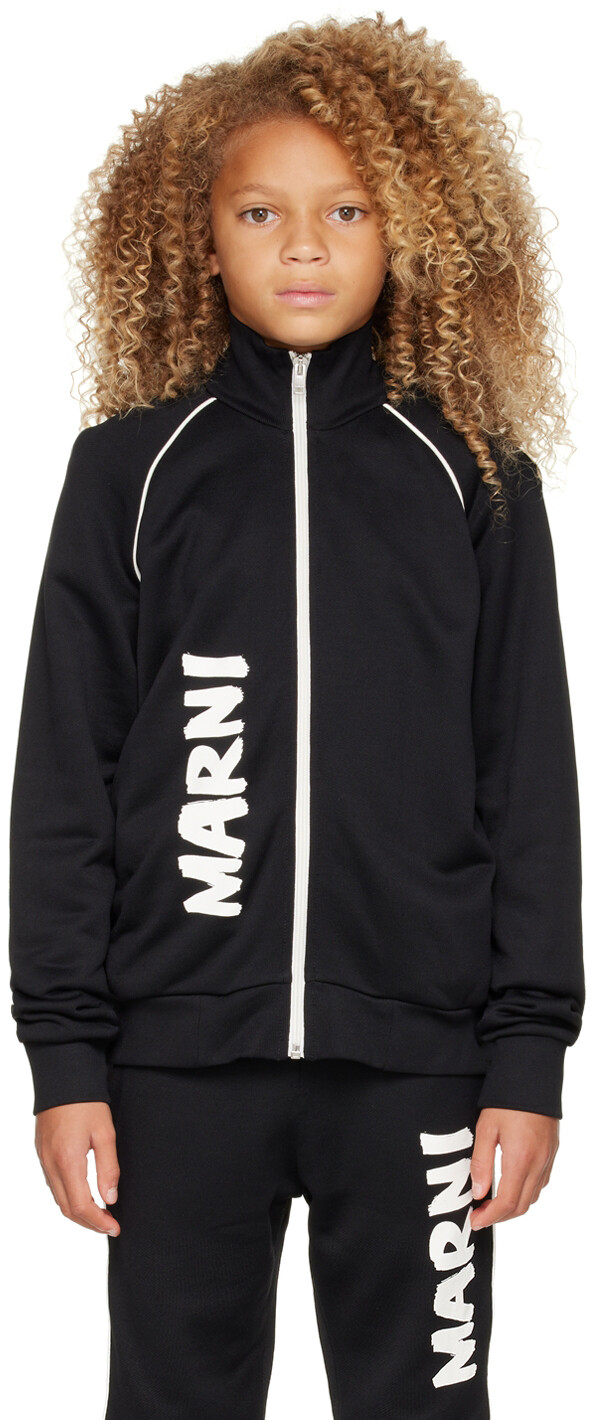 

Детский черный свитшот с логотипом Черный Marni