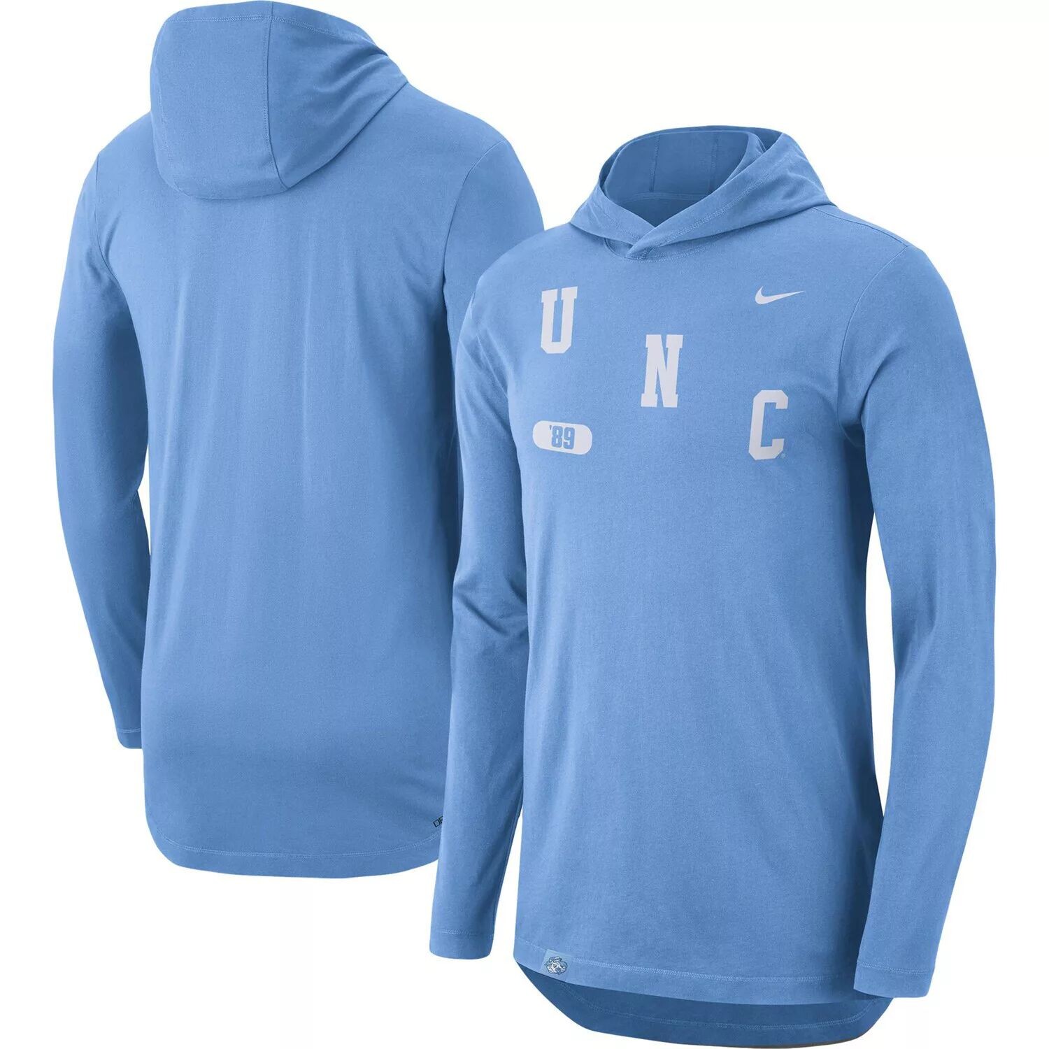 

Мужская футболка с длинным рукавом и капюшоном Nike Carolina Tar Heels Team Performance синего цвета North Carolina Tar Heels