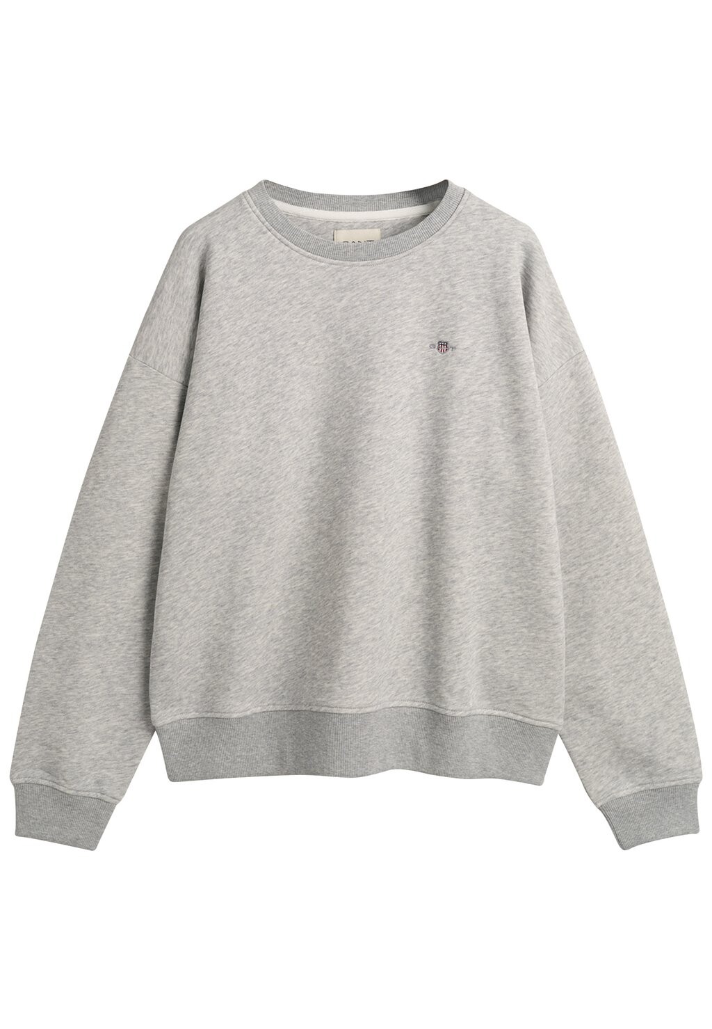 

Толстовка GANT REL SHIELD C-NECK, цвет light grey melange