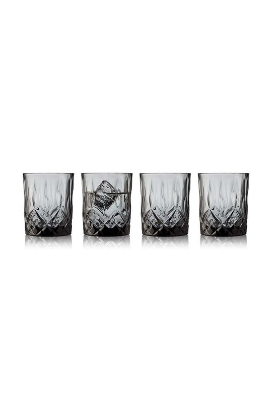 Шелковые бокалы для виски Sorrento, 4 шт. Lyngby, серый подарочный набор бокалов для виски с камнями еlite