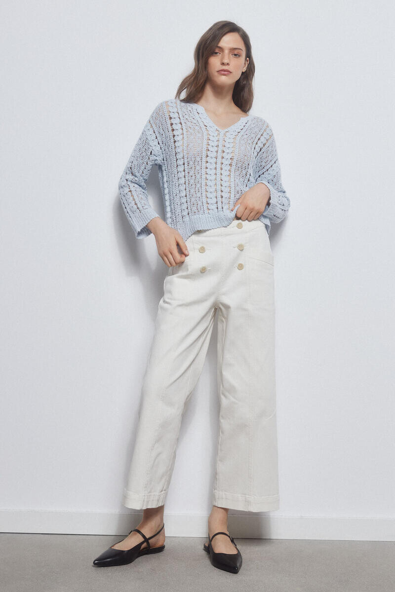 

Укороченные широкие джинсы Pedro del Hierro, бежевый