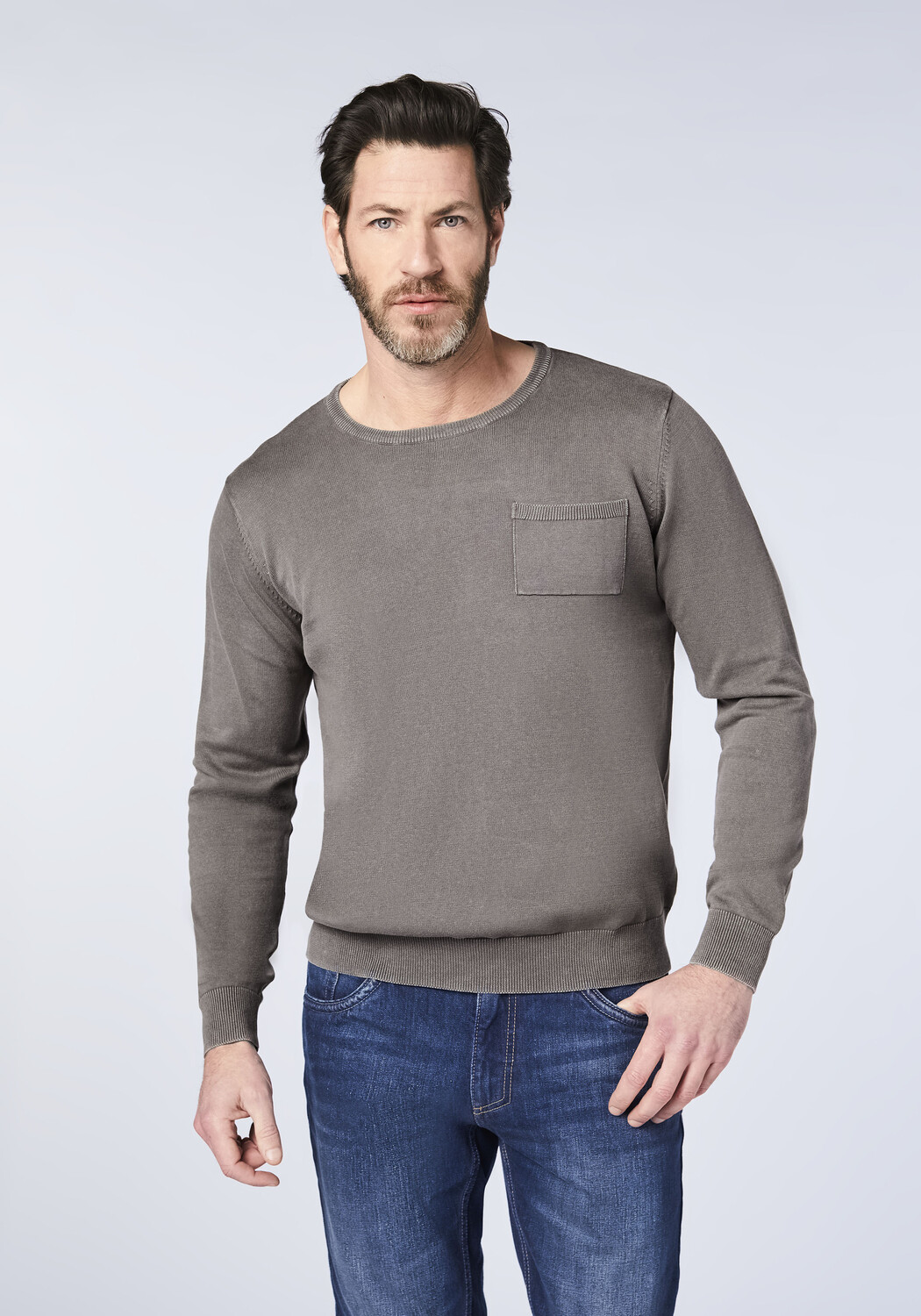 

Пуловер Oklahoma Jeans Strick, серый
