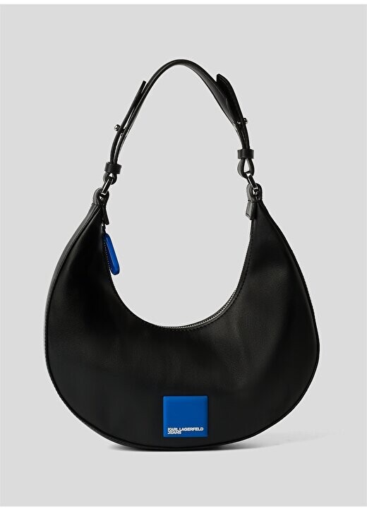 

Черная женская кожаная сумка на плечо размером 6X26x34 см 235J3079 Karl Lagerfeld Jeans, черный