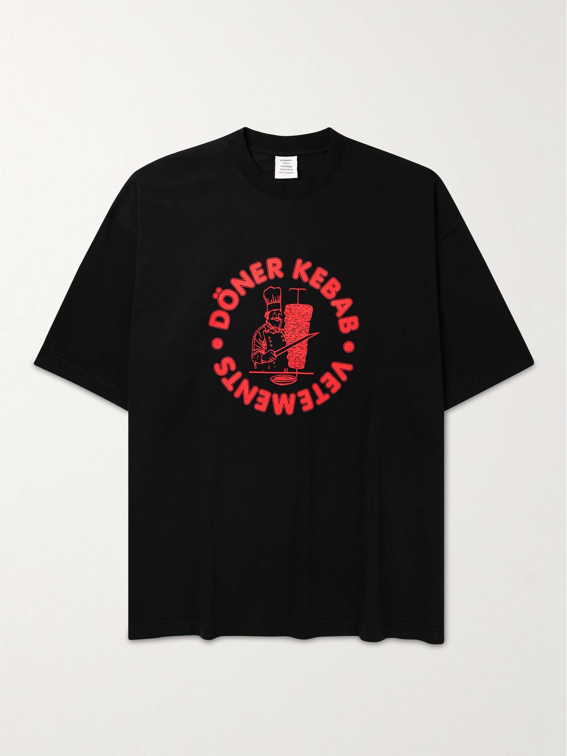 

Футболка оверсайз из хлопкового джерси VETEMENTS, черный