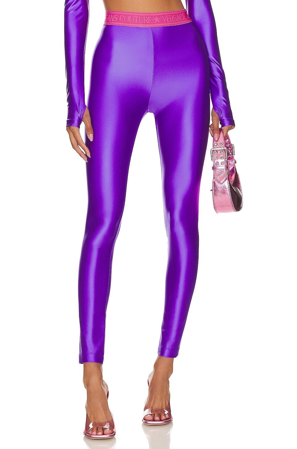 

Леггинсы Versace Jeans Couture Violet, фиолетовый