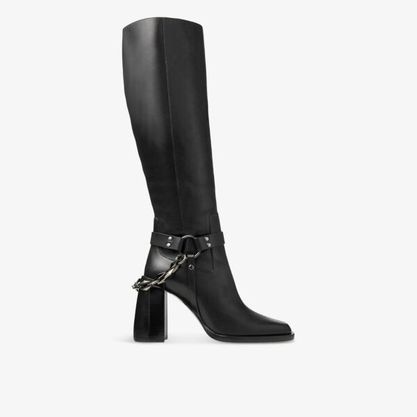 

Сапоги Isabelle из кожи на блочном каблуке до колена Jimmy Choo, черный