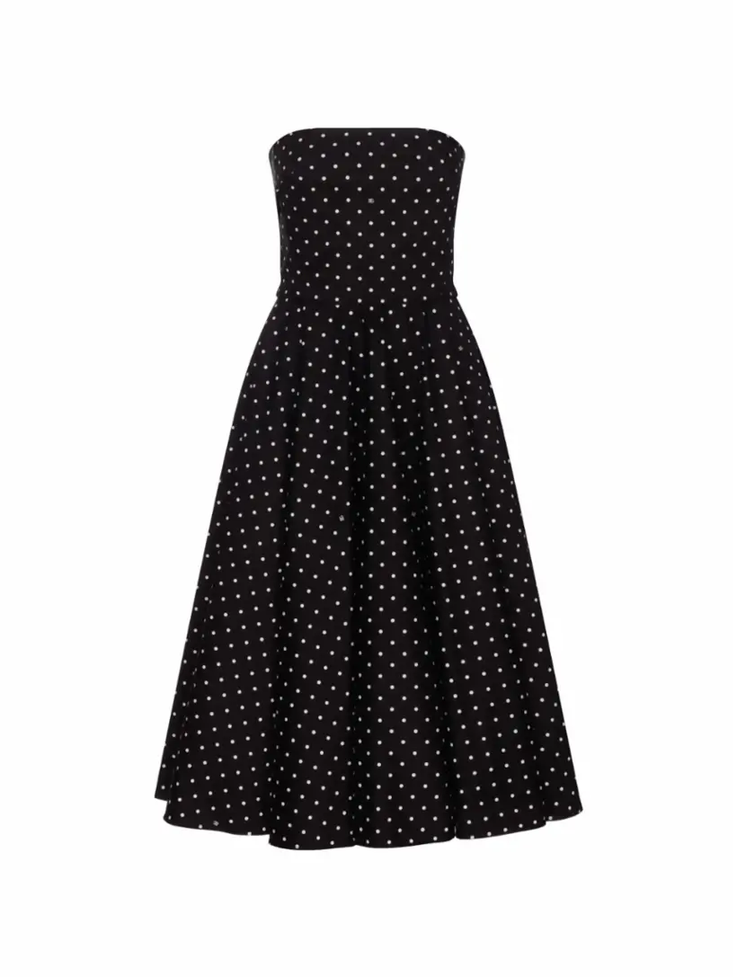 

Платье бандо с принтом полька Dolce&Gabbana, черный