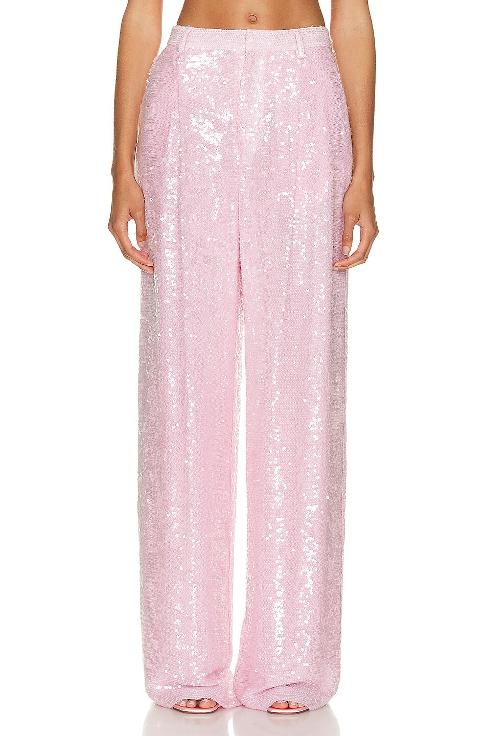 

Брюки Lapointe Sequin Viscose Relaxed Pleated, цвет Blossom