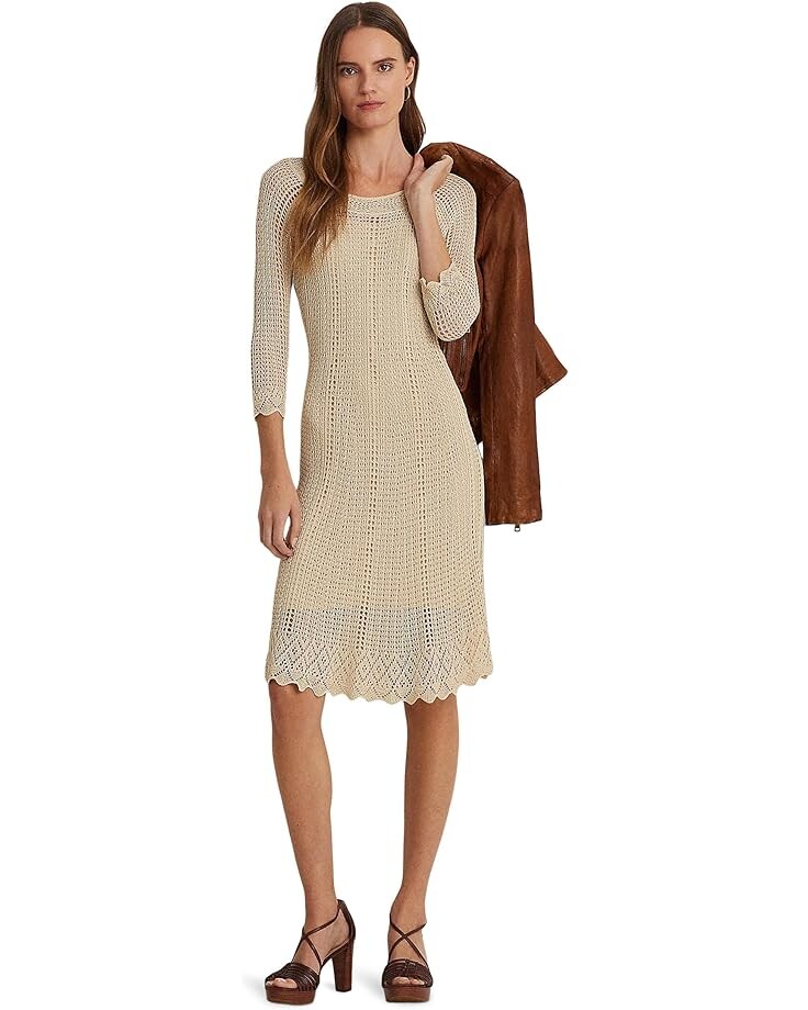 

Платье LAUREN Ralph Lauren Pointelle-Knit, цвет Explorer Sand