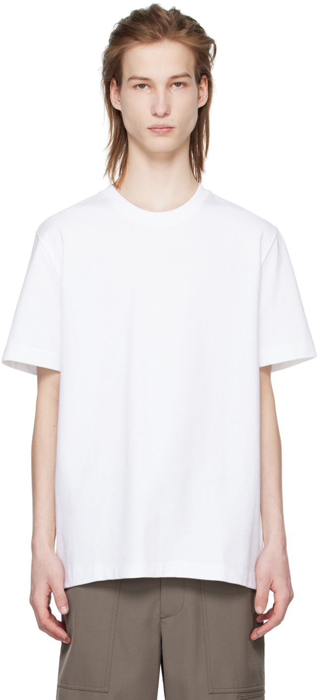 

Белая футболка с принтом Helmut Lang
