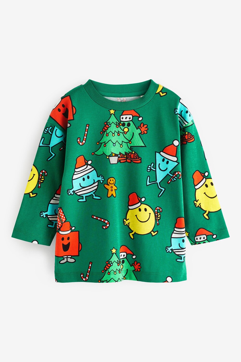 

Рождественская футболка с длинными рукавами Mr Men Next, зеленый